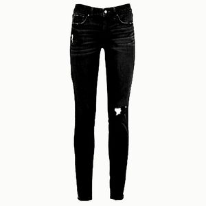 Sonoma Skinny Black Distressed Jeans Size 14